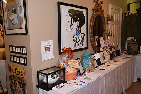 Silent Auction items donated by local businesses